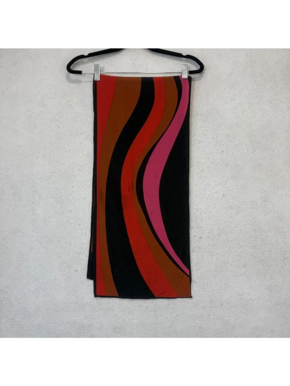 vera Scarf Womens One Size Multicolor Satin Stripe Floral Rectangle Wrap Shawl